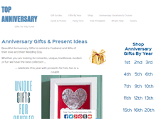 Tablet Screenshot of anniversary-gifts-by-year.com